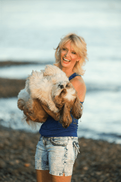 Terrie with Dog - Portland, OR - Terrie Cox, RE/MAX Equity Group